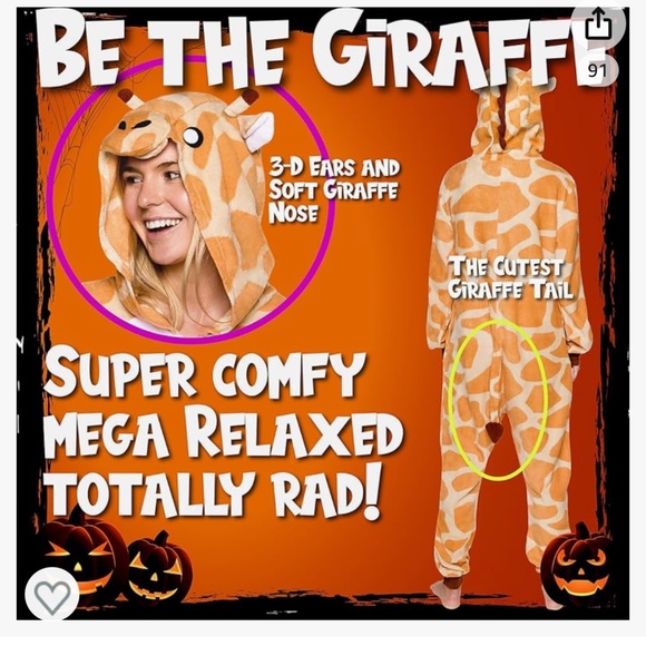 Giraffe costume adult size large - Picture 3 of 4